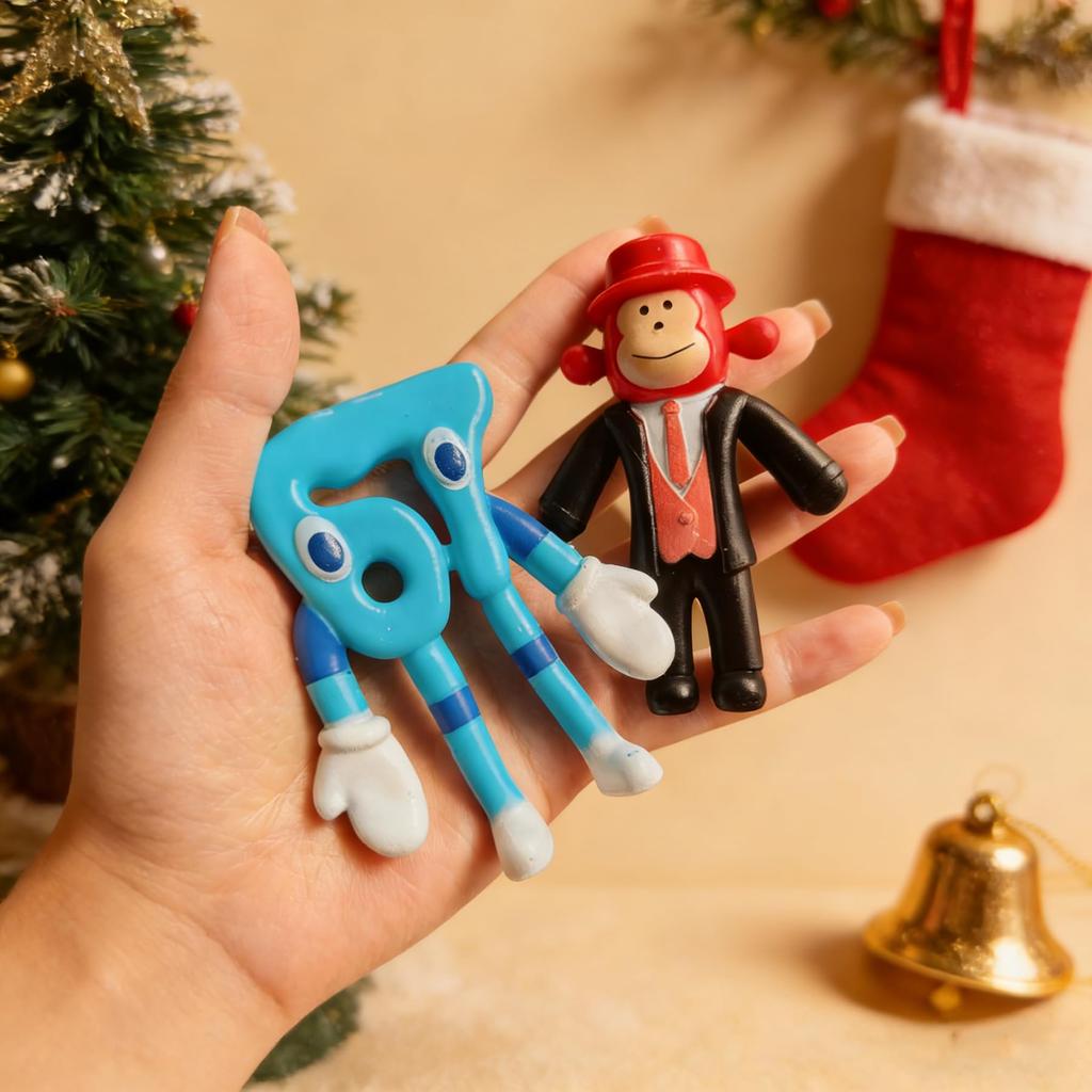 Brainrot Game-Stil Figuren, 12 Figuren pro Gruppe, Dekorative Ornamente, Perfekt für Weihnachts- oder Neujahrsgeschenke