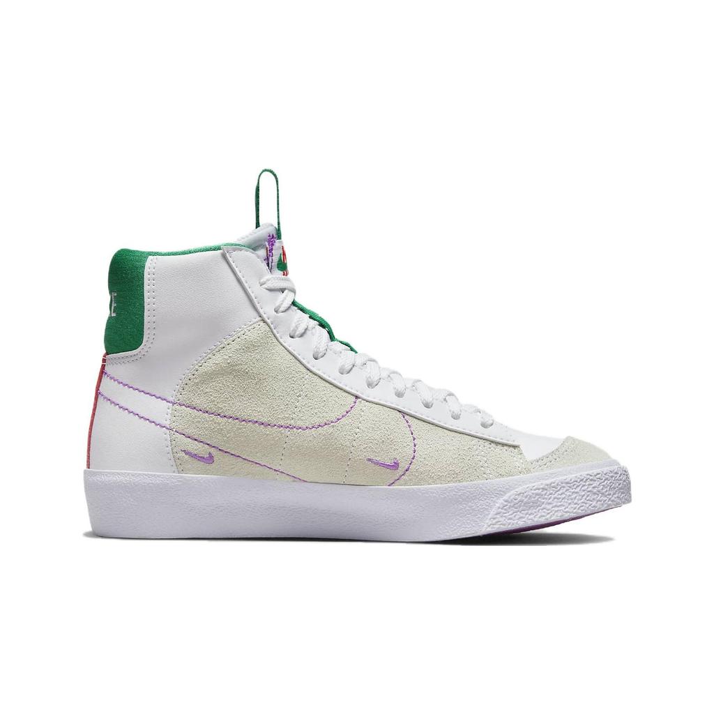 Nike Scarpe da Skateboard Blazer Antiscivolo Resistenti all'Abrasione Mid top Bianco Viola Unisex DQ6084-101