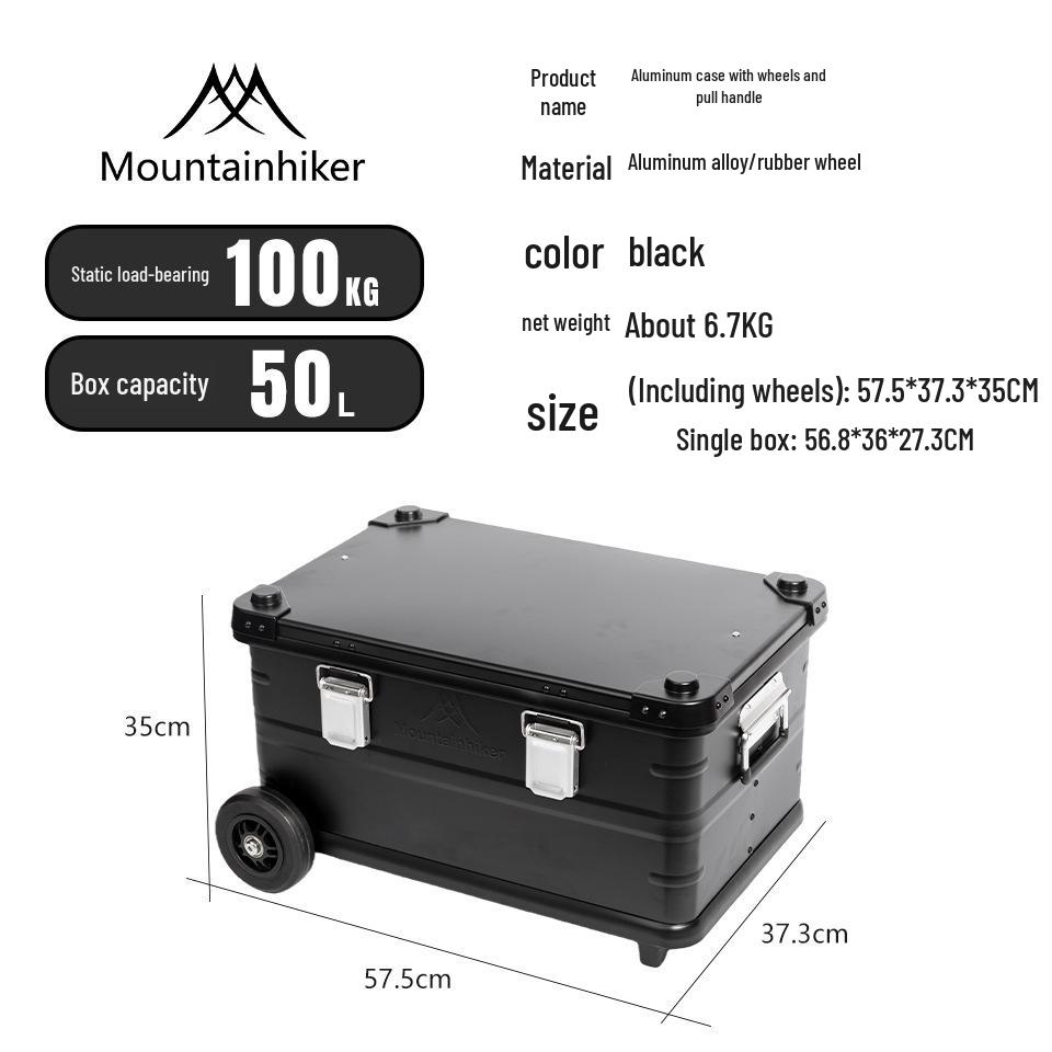 Outdoor Aluminum Storage Box: Portable, Multi-functional, Large Capacity for Camping and Car Use