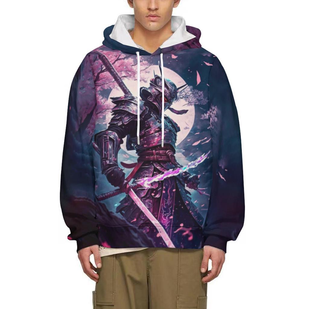 Japanese Samurai Ninja 3D Hoodie Pullover Jacket Cosplay Costume Anime 3D Sweatshirt Men's Casual Pullover