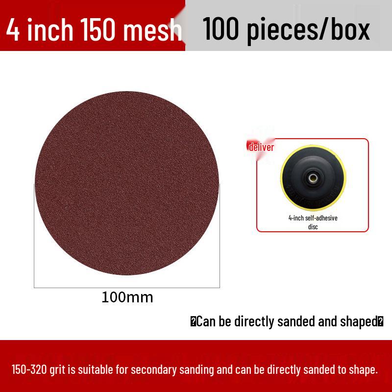 4-inch Stainless Steel Flocked Sandpaper Disc for Drill and Grinder Polishing.