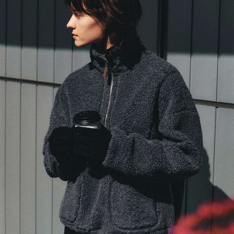 Neev Two Tone Finger Hole Knit Glove (Black)