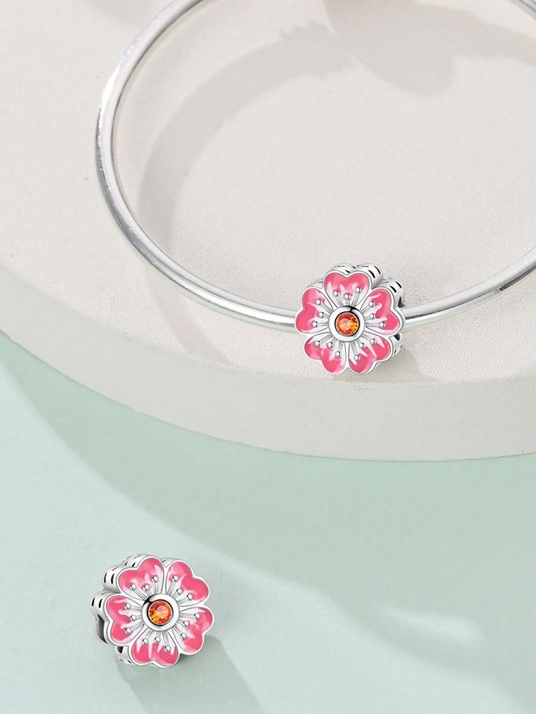 Charms Plata Pink Bag Cosmetics Beads Charm Copper Plated Fit Charms Copperoriginal Bracelet For Jewelry Making Diy Charm