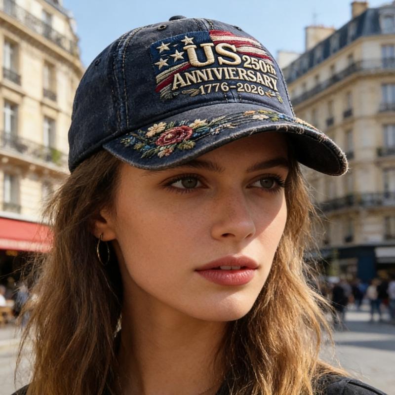 Breathable Cotton Cap For Outdoor Activities 250th Anniversary Of American Independence Lightweight Design