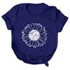 Women Casual Printing Short Sleeves  Loose T-Shirt Blouse Tops