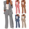 Damen Hosenanzug Set Schick Ein Knopf Langarm Blazer und Hose Business Set Formal Zweiteiler Büro Arbeitsoutfit