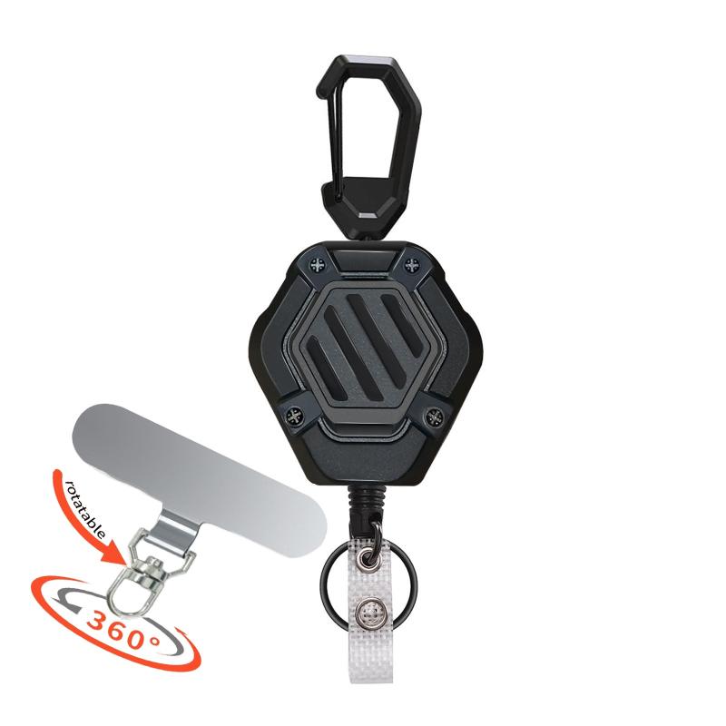 1 Set Smartphone Safety Lanyard Strap Retractable Phone Holder With Carabiner Anti-Drop Harness For Hiking Cycling Climbing