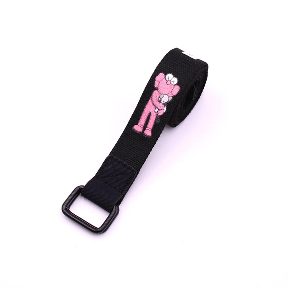 

Fashion All Match Cartoon Pattern Canvas Waist Belt Pink 110cm#1