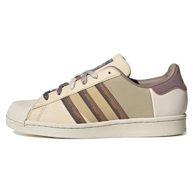 Adidas Originals Superstar Synthetic Leather Versatile Casual Low-Top Sneakers Women Sneakers Brown IE1911