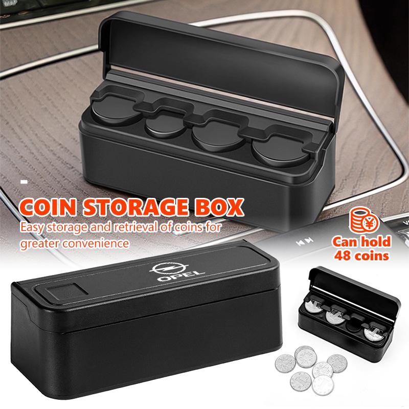Car Coin Storage Change Box Creative Purse Euro Dispenser Holder For Opel Insignia Astra G J F K Vectra C H Corsa C B D Omega