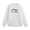 Li-Ning Fashion Print Crew Neck Pullover Long Sleeve Comfortable Pants Sweatshirt Set Men sets AWDVH35-4+AKLUE31-1