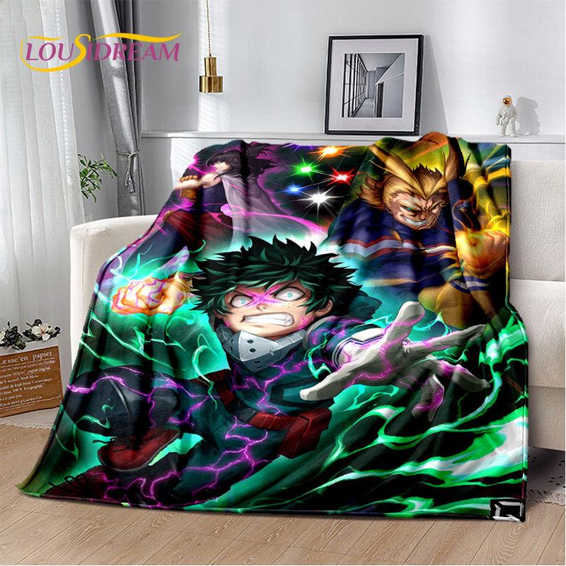 My Hero Academia Anime Cartoon pătură moale de pluș, pătură de flanel pătură pentru sufragerie dormitor pat canapea husă de picnic 3D
