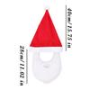 Unisex Santa Hat with Plush Beard Cosplay Christmas Hat Plush Beard Set Funny Xmas Costume Festive Party Decorative Supplies