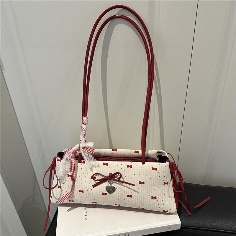 Nischen-Schleifentasche Damen neue vielseitige Schulter-Achseltasche modische tragbare Arbeits-kleine Tasche
