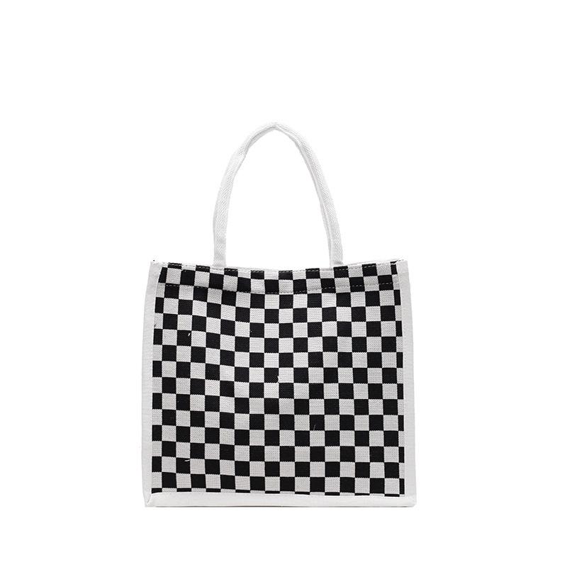 Sac Grande Capacité pour Femmes Polyvalent Étudiants Universitaires Sac de Cours à Une Épaule Sac Fourre-Tout Tendance pour Navetteurs en Toile