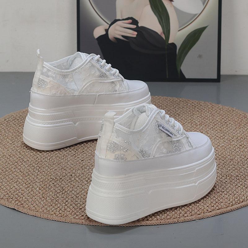 Fashion 12CM Women Sandals Platform Wedge Sandals Slides Women Summer Shoes Air Mesh Sneaker Shoes Mules Shoes Slippers Breathable