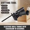 Multifunctional Reciprocating Saw Adapter Drill to Saw Converter for Wood Metal Plastic Cutting Handyman Daily Use