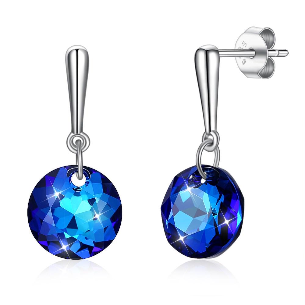 

Серьги-гвоздики из стерлингового серебра S925 с синим камнем