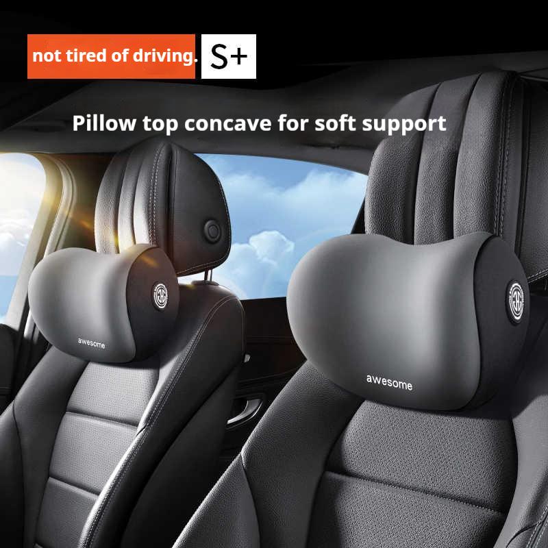 Memory Foam Car Neck Pillow & Lumbar Cushion Set, Ergonomic Backrest & Headrest Support for Driving Comfort, for Most Cars