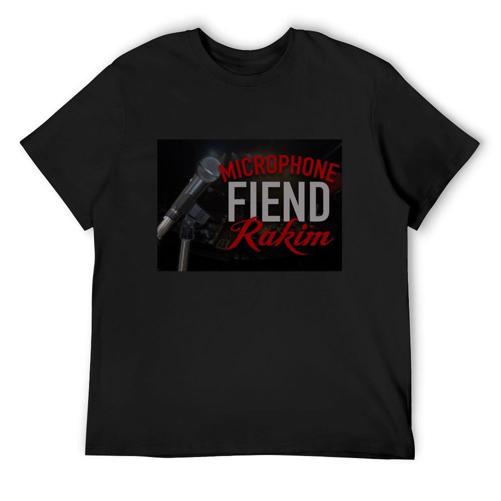 

Rakim- Microphone Fiend Футболка животный принт для мальчиков однотонная винтажная футболка мужская 4XL