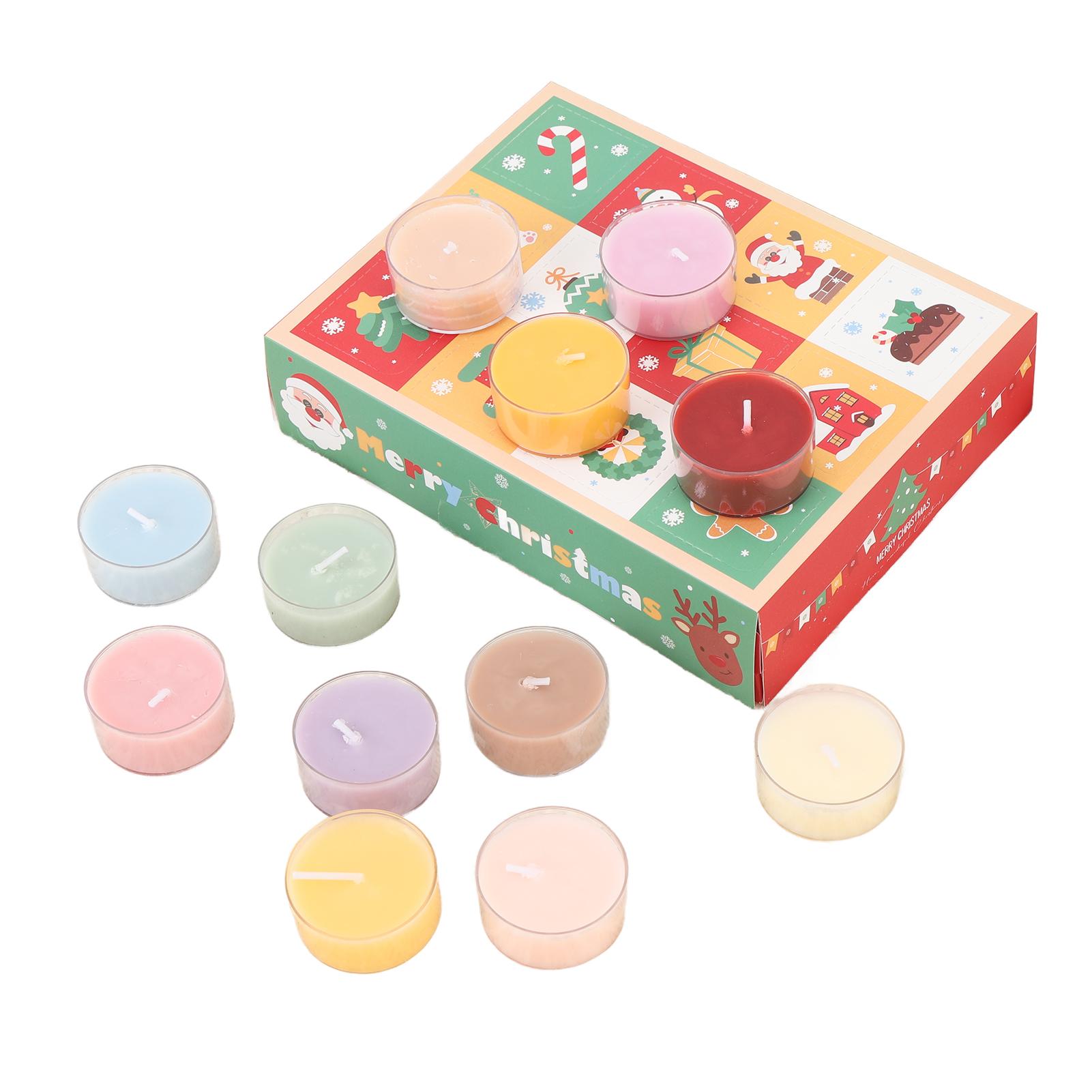 

12шт Адвент Календарь Свечи Рождественский Ароматический Отсчет Подарочные Ароматы Свечи Набор Для Женщин
