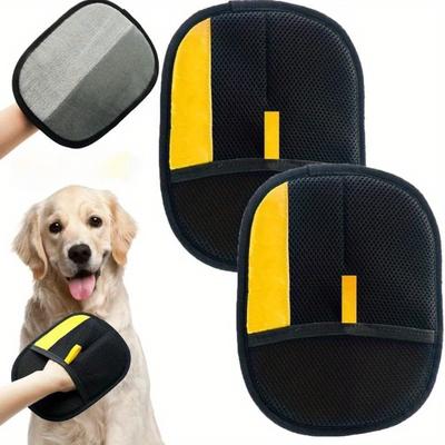 2Pcs Electrostatic Gloves Pet Hair Removal, Washable Reusable Dogs Cats Hair Gloves for Furniture Bed Sheets Couch Clothes Carpet Car Seat
