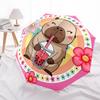 Capybara Themed Travel Umbrella-8 Ribs Automatic Opening and Closing, Portable Folding Design, Compact and Stylish Umbrella Suitable for Out