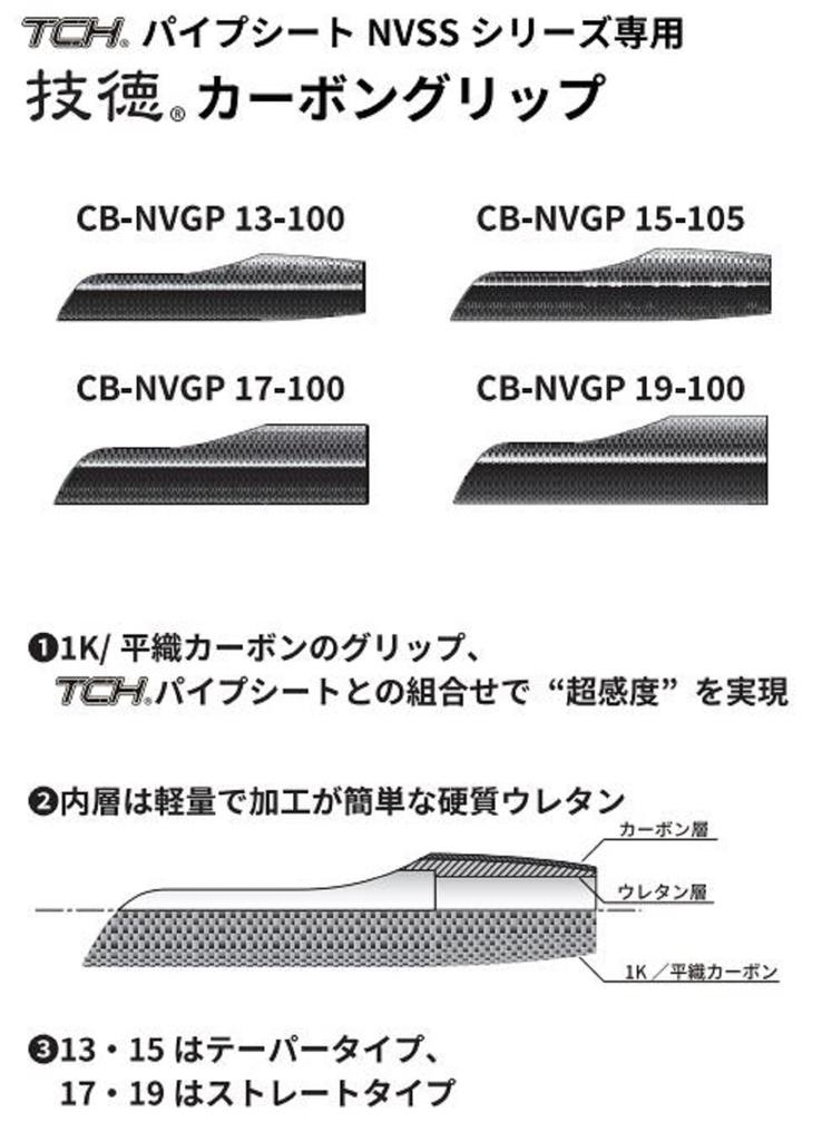 Fuji CB-NVGP Size 19-100 Glossy Carbon Fiber Rear Grip X 1 (3239)
