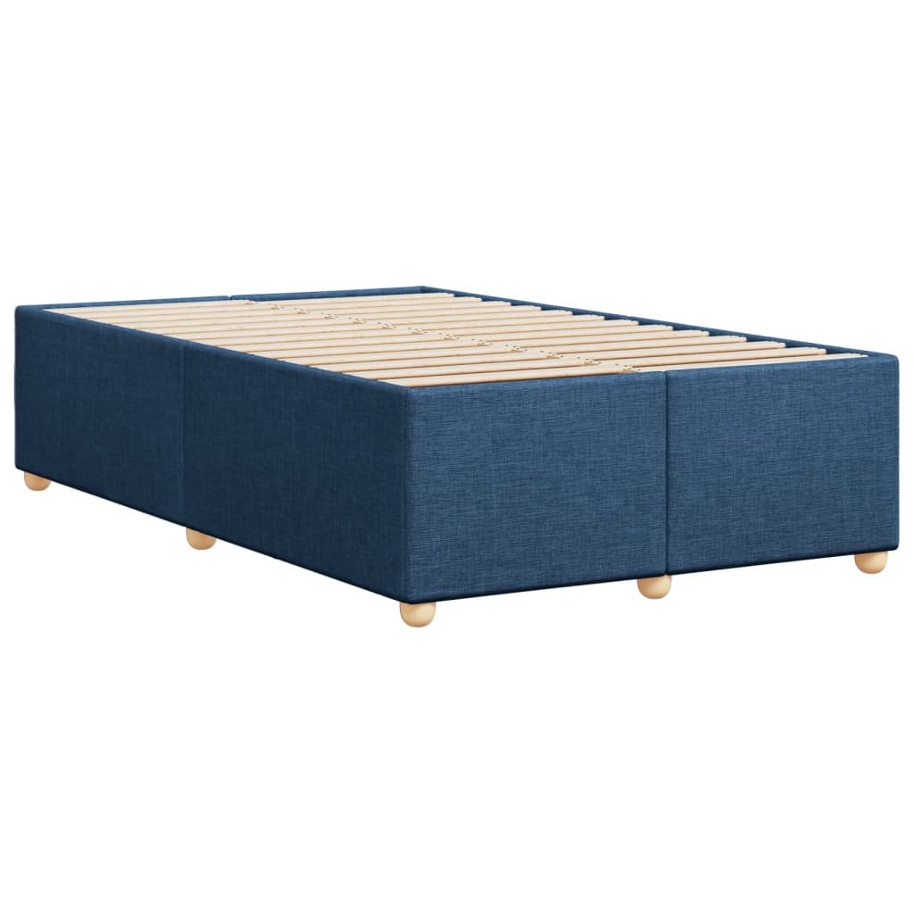 Bed Frame without Mattress Blue 120 x 190 cm Fabric