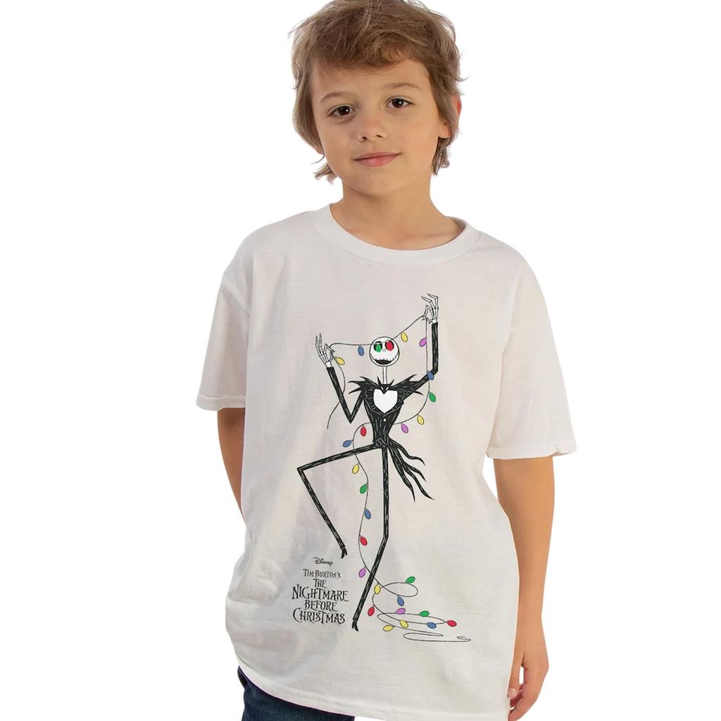 Nightmare Before Christmas Girls Lights Christmas T-Shirt