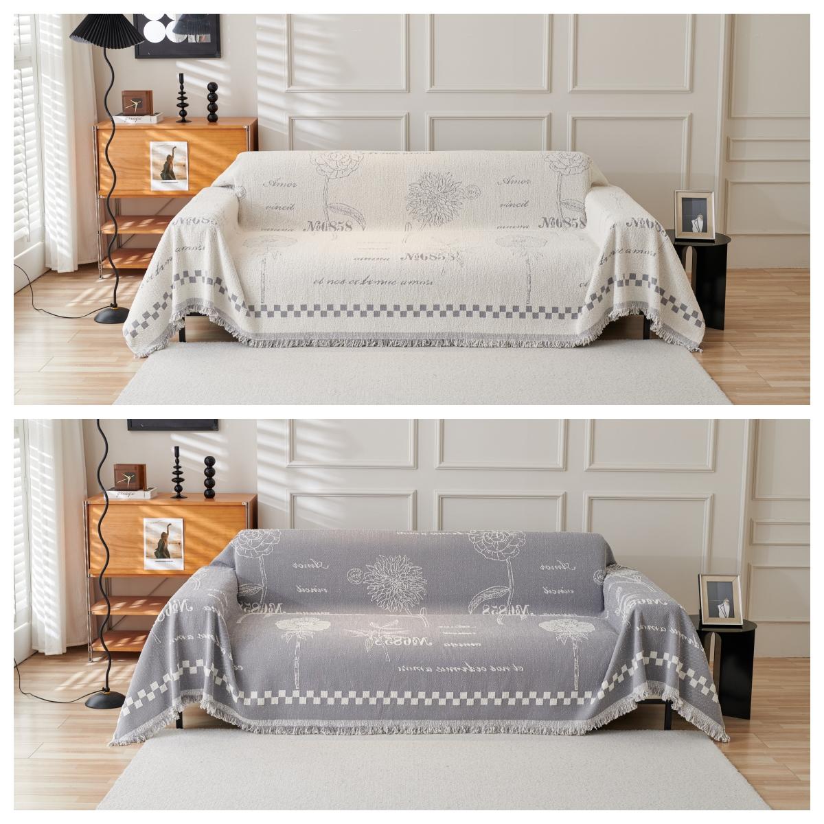 

1 шт. Двусторонняя подушка для дивана Four Seasons, универсальный коврик для сиденья с защитой от царапин для гостиной, пылезащитный чехол для спинки, полотенце 180x130