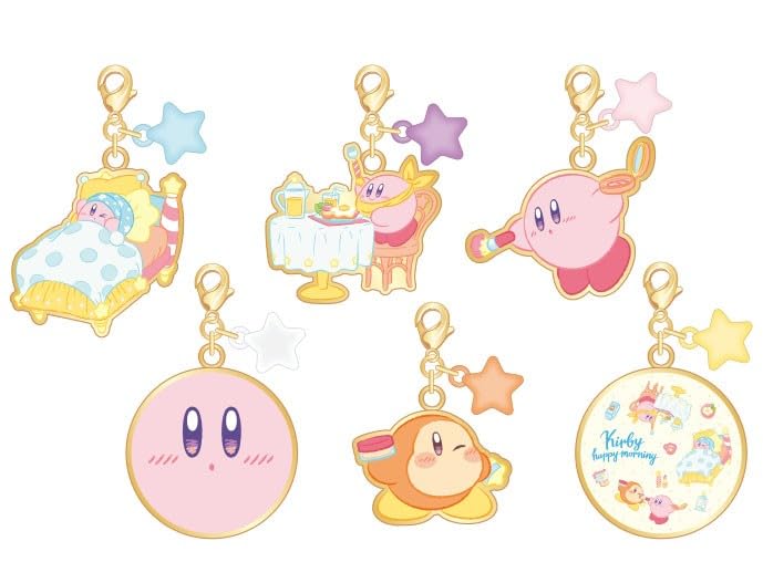 

Ensky Kirby s Happy Morning Star & Metal Charm Collection, 1 box, approximately 40 x 40 x 1.5mm, made of zinc alloy, iron, paper, and acrylic
