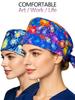Van Gogh Inspired Starry Night Scrub Cap Cotton Surgical Cap Adjustable Nurse Working Hat