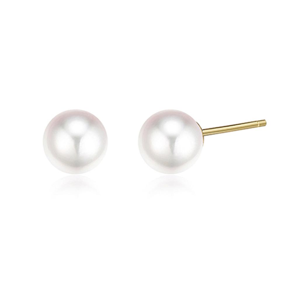 Roseedor Pearl Plain Akoya Pearl (8Mm) Earrings_241610028