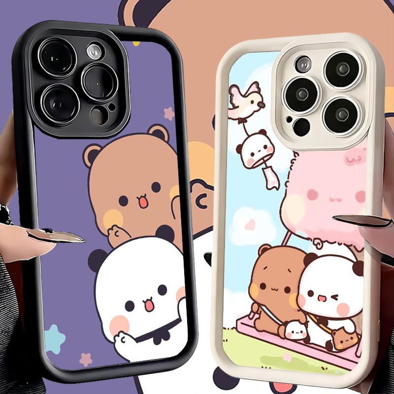 Phone Case for iPhone 17 Air 16E 15 16 Pro Max Bubu Dudu Cartoon Cute Cover 14 Plus 13 12 Mini Soft Shell Silicone Fundas