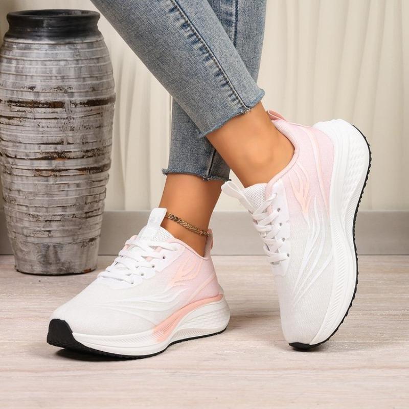 Spring 2026 Women's Color Block Casual Comfortable Running Sports Shoes Versatile Breathable Sneakers for Active Women