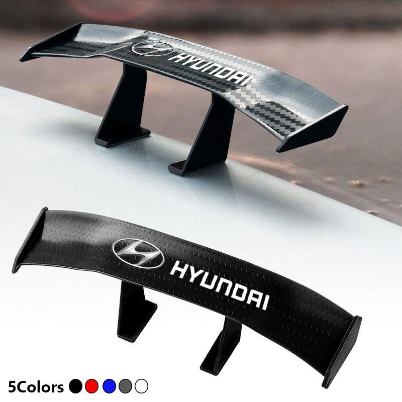 Car Rear Spoiler Mini Spoiler Wing Small Tail Emblem Sticker Decoration For Hyundai I30 I20 IX35 I40 Tucson Getz Sonata Veloster Elantra Solaris