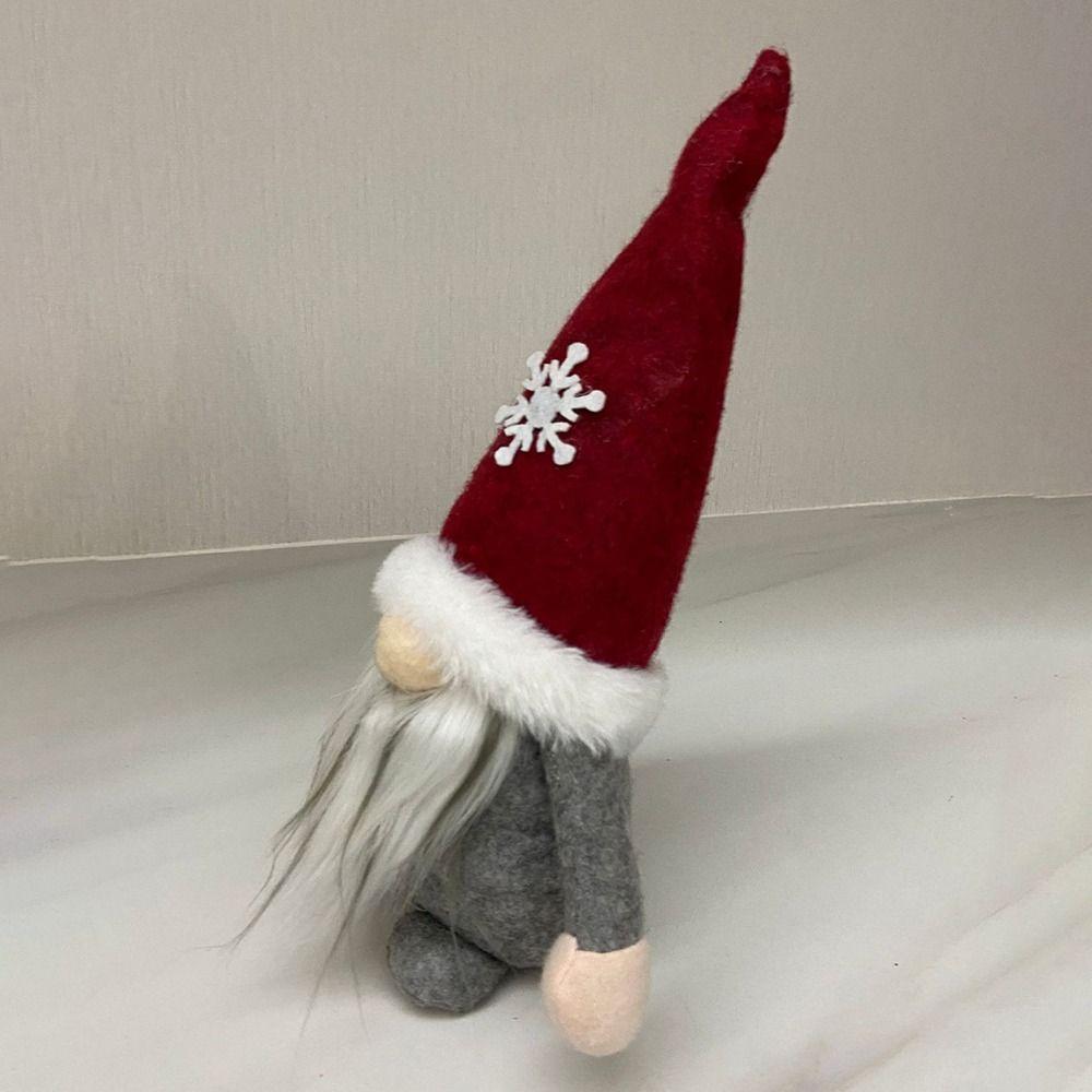 Red Hat Christmas Plush Toys Ornaments Gnome Santa Claus Faceless Doll Dwarf  Home