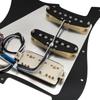 Musiclily Pro SE Schlagbrett mit Alnico 5 Tonabnehmern und Super Switch für ST Strat E-Gitarren mit Zebra Stegtonabnehmer ST-HSS-60SE Vorverkabelt 5-Wege Gitarren,