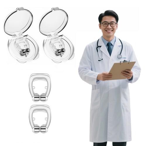 

Anti-Snoring Nose Clip with Storage Case, Relieves Dry Mouth and Throat, Prevents Snoring, Promotes Nasal Breathing, Expands Nasal Cavities, Silicone,