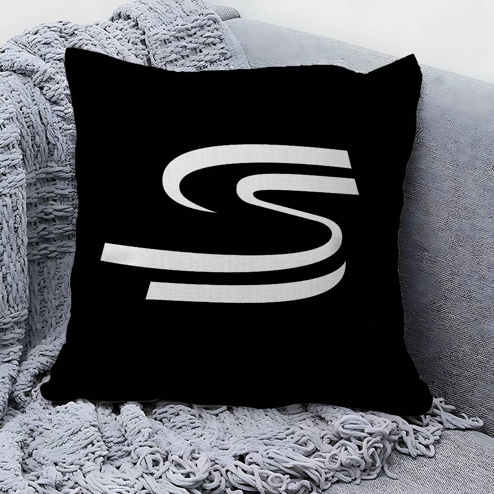 A-Ayrton S-Senna Logo Cushion Cover Car Throw Pillow Case For Sofa Car Christmas Gift 40X40Cm 45X45Cm