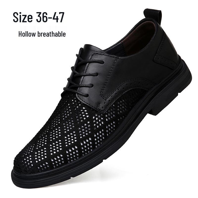 Men s Black Summer Strappy Sport Shoes with Breathable Flyknit Mesh & Lightweight Hollow Design 41 чёрный
