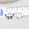 Set di 100 Ciondoli Gatto Farfalla Luna Argento Antico per Braccialetti e Collane Fai da Te
