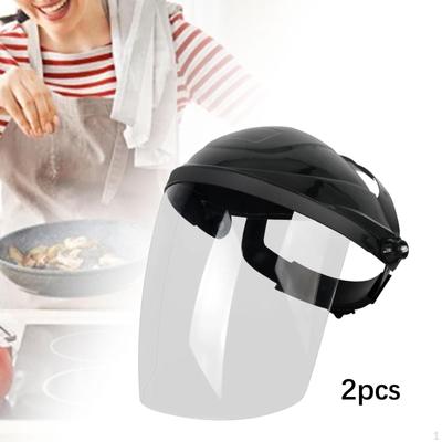 2 Piece Welder Face Mask Protector, Lightweight, Adjustable, Transparent, for