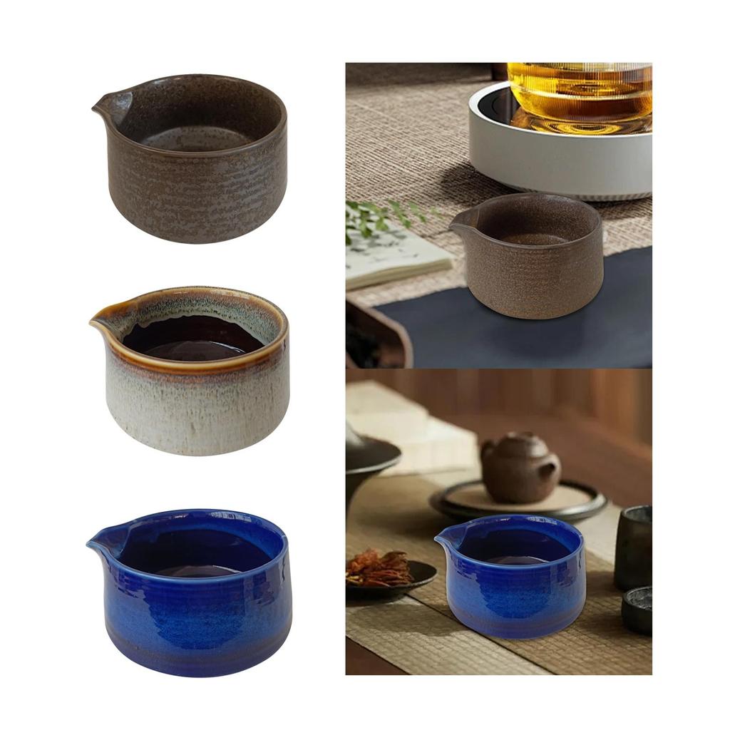 Porcelain Matcha Bowl Matcha Mixing Bowl Pouring Spout, Ceramic Traditional Handcrafted for Family, Preparation