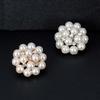 Flower Rhinestone Imitation Pearl Brooch Pin DIY Bridal Wedding Bouquet Decor ARI