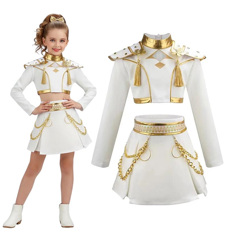 Girl Group Stage Performance Costume pop Music Dance Outfit Printed Jacket Crop Top Shorts Party Cosplay Suit