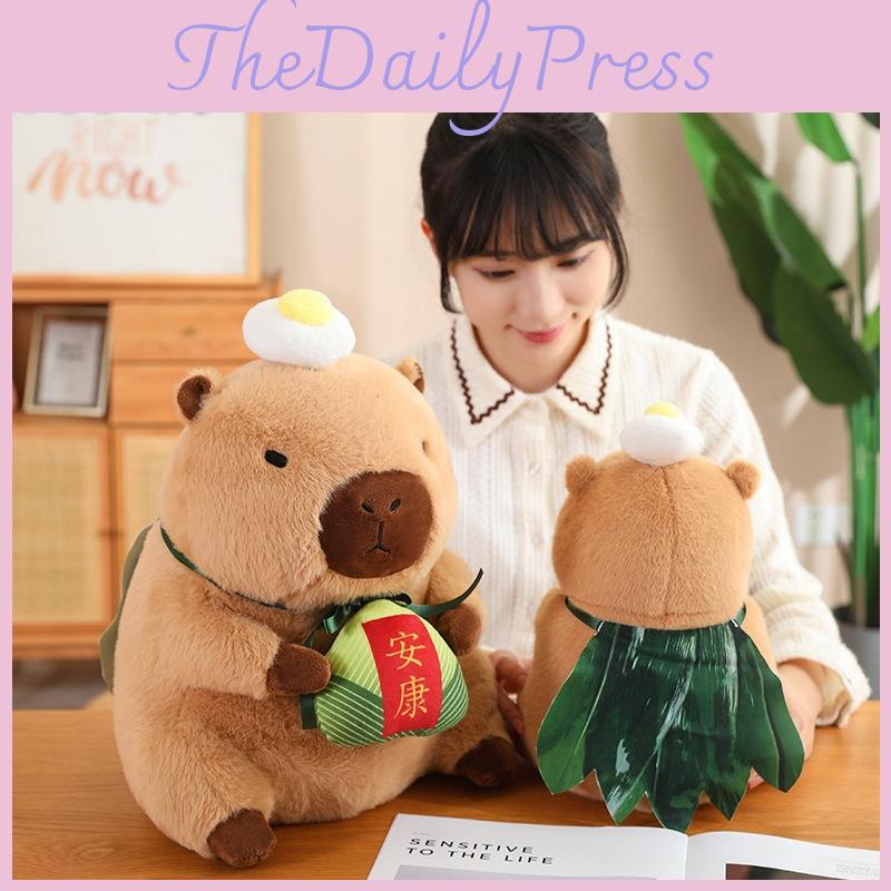 Dragon Boat Festival Capybara Plush Rice Dumpling Inspirational Stuffed Gift Toy