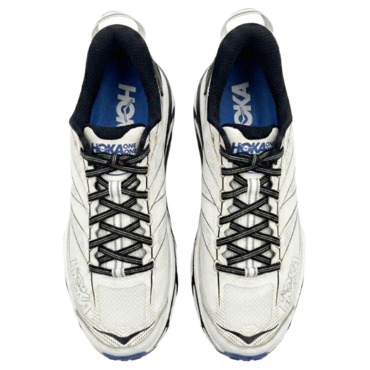 Hoka One One Mafate Three 2 Versatile Comfortable Trail Running Shoes Men sneaker White Black Blue 1126851-WTCB