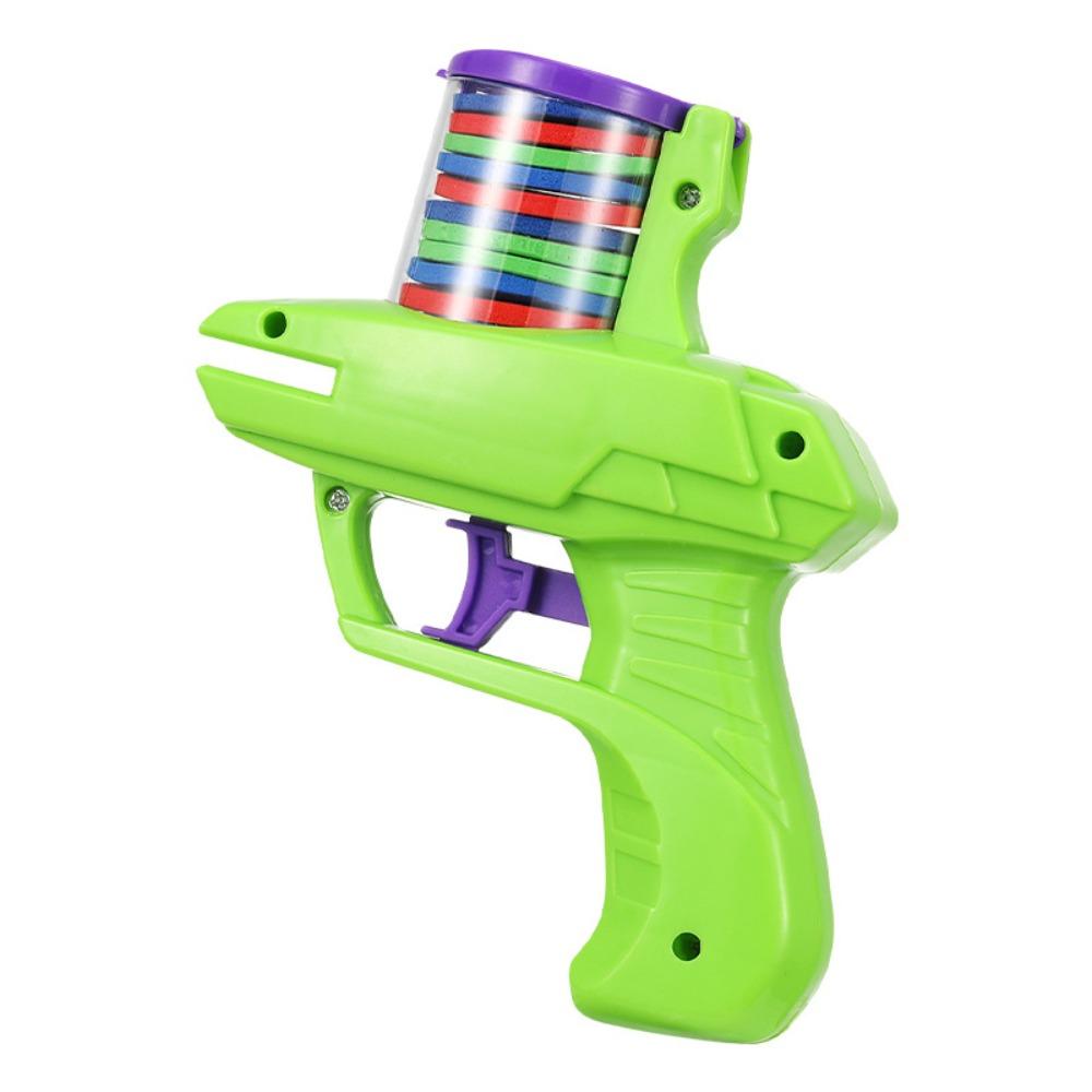 Giocattolo per bambini all'aperto con pistola a disco in schiuma, lanciarazzi con disco volante, giocattolo interattivo per bambini con doppio genitore-figlio